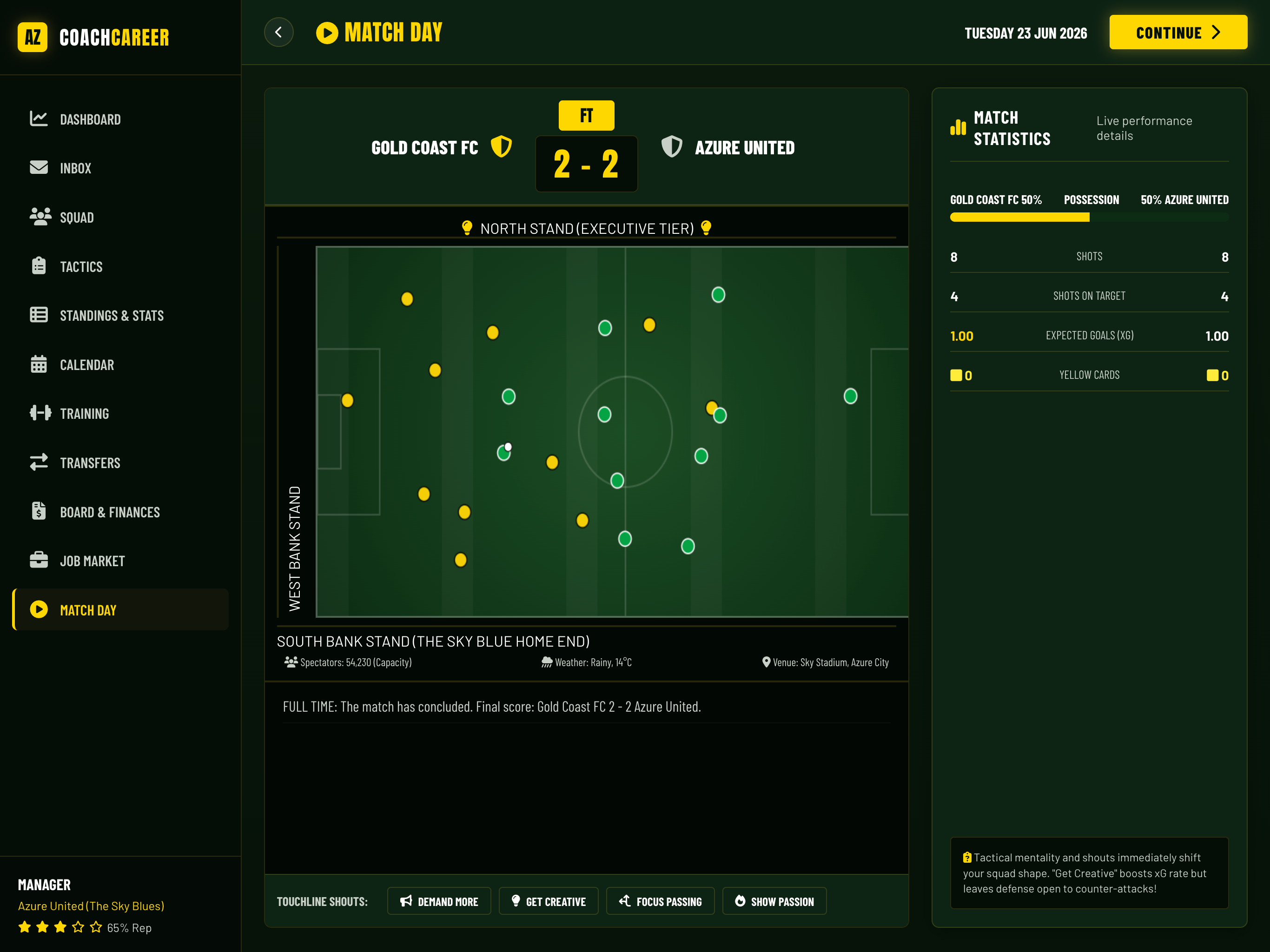 Live 2D Match Engine